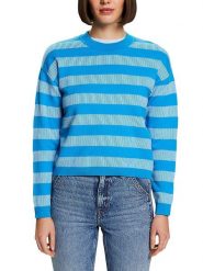 ESPRIT Sweter w kolorze niebiesko-białym rozmiar: XL. Niebieskie swetry klasyczne damskie Esprit, xl, z bawełny, bez kołnierzyka. Za 74.81 zł.