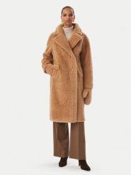 Rinascimento Kożuch sztuczny CFC0127146003 Beżowy Oversize. Brązowe futra damskie RINASCIMENTO, xl. Za 989.99 zł.
