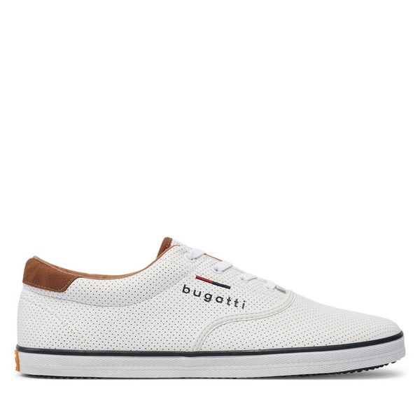 Tenisówki Bugatti. Białe trampki i tenisówki męskie Bugatti, bez wzorów, bez zapięcia. Za 179.99 zł.