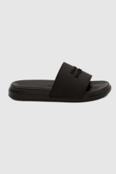 ALEXANDER MCQUEEN Czarne klapki męskie z logo. Czarne klapki i japonki męskie alexander mcqueen. W wyprzedaży za 899.99 zł.