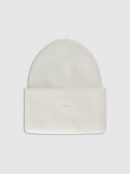 4F Czapka zimowa uniseks - biała Uniwersalny. Białe czapki męskie 4f, na zimę, bez wzorów, z materiału, biznesowe. Za 59.99 zł.