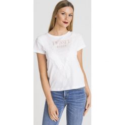 T-SHIRT Twinset U&B. Białe t-shirty damskie Twinset U&B, l, z aplikacjami, z bawełny, bez kołnierzyka. Za 257.40 zł.