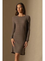 Perfect Cashmere Kaszmirowa sukienka "Lola" w kolorze brązowym rozmiar: S. Brązowe sukienki damskie Perfect Cashmere, na co dzień, s, bez wzorów, z kaszmiru, bez kołnierzyka, bez ramiączek, mini, proste. Za 359.32 zł.