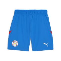 Męskie szorty piłkarskie Paragwaj PUMA Racing Blue For All Time Red. Czerwone szorty męskie Puma, bez kołnierzyka. W wyprzedaży za 174.00 zł.