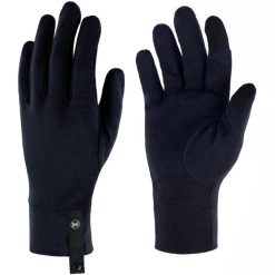 Rękawiczki z wełny merino touchscreen. Niebieskie rękawiczki męskie Buff, bez wzorów, z dzianiny. Za 163.99 zł.
