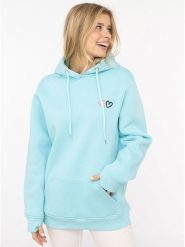 Zwillingsherz Bluza "Lima" w kolorze turkusowym rozmiar: L/XL. Niebieskie bluzy z kapturem damskie Zwillingsherz, l. Za 206.42 zł.