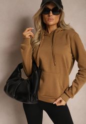 Brązowa Bluza z Kapturem Corbetes. Brązowe bluzy z kapturem damskie Renee, l, z dresówki. Za 44.99 zł.