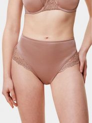 Triumph Figi klasyczne z wysokim stanem Ladyform Soft Maxi 10210671 Beżowy. Brązowe figi damskie Triumph, bez wzorów, z syntetyku. Za 69.90 zł.