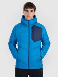 4F Kurtka puchowa trekkingowa z wypełnieniem Primaloft Silver męska - granatowa S. Niebieskie kurtki męskie 4f, m, bez wzorów, z materiału, bez kaptura. Za 499.99 zł.