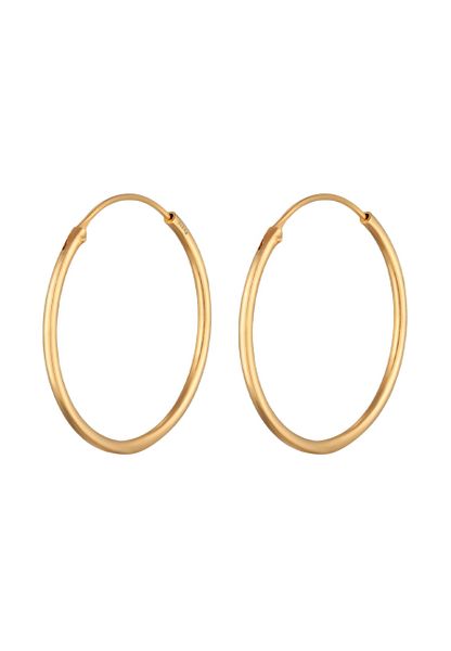 Elli Damskie kolczyki kreole filigranowe Classic ze srebra próby 925 Sterling Silver Kolczyki koła 1 ct. Szare kolczyki damskie Elli, srebrne. Za 143.99 zł.