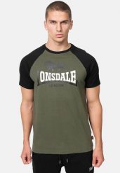 T-shirt o klasycznym kroju Lonsdale Magilligan. Czarne t-shirty męskie Lonsdale, s, bez wzorów, z bawełny, bez kołnierzyka. Za 119.50 zł.