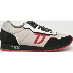 Trussardi Jeans - Buty. Brązowe buty sportowe na co dzień męskie TRUSSARDI JEANS, z jeansu, bez zapięcia. W wyprzedaży za 319.90 zł.