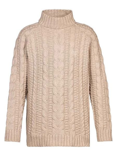 Herrlicher Sweter "Rogan" w kolorze beżowym rozmiar: L. Brązowe swetry męskie Herrlicher, l, bez wzorów, ze splotem, bez kołnierzyka. Za 304.99 zł.