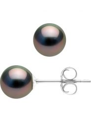 Pearline Kolczyki-wkrętki z perłami w kolorze tahiti rozmiar: onesize. Niebieskie kolczyki damskie Pearline, z perłą, złote. Za 726.48 zł.