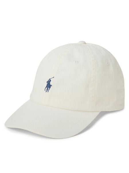 Polo Ralph Lauren Czapka z daszkiem 211912843060 Écru. Czapki z daszkiem damskie Polo Ralph Lauren, bez wzorów, z bawełny. Za 189.99 zł.