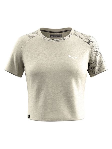Salewa Koszulka funkcyjna "Lavaredo Hemp" w kolorze beżowym rozmiar: 42. Brązowe bluzki sportowe damskie Salewa, bez wzorów, bez ramiączek. Za 133.95 zł.