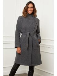 L'armoire de Suzette Płaszcz zimowy w kolorze antracytowym rozmiar: 40. Czarne płaszcze damskie L'armoire de Suzette, na zimę, l, bez wzorów, z puchu, klasyczne. Za 208.83 zł.