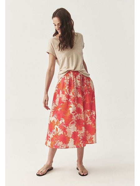 TATUUM Koszulka "Sevi" w kolorze beżowym rozmiar: M. Brązowe bluzki damskie Tatuum, m, bez wzorów, bez kołnierzyka, bez ramiączek. Za 87.95 zł.