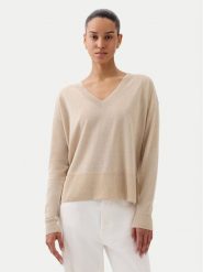 Gap Sweter 854769-02 Beżowy Relaxed Fit. Brązowe swetry klasyczne damskie GAP, xs, z syntetyku, bez kołnierzyka. Za 159.99 zł.