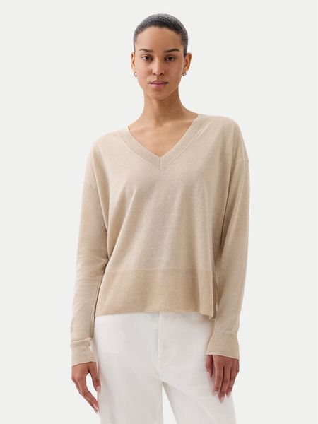 Gap Sweter 854769-02 Beżowy Relaxed Fit. Brązowe swetry klasyczne damskie GAP, xs, z syntetyku, bez kołnierzyka. Za 159.99 zł.