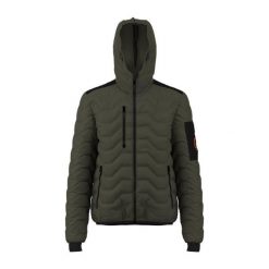Kurtka z kapturem Great Escapes Gavia. Zielone kurtki męskie GREAT ESCAPES, bez wzorów, z puchu, z kapturem, narciarskie. Za 461.50 zł.