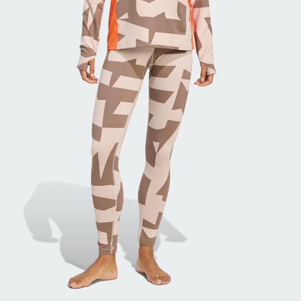 Legginsy Multi Synthetic Base Layer. Brązowe legginsy damskie Adidas, uniwersalny, bez wzorów. Za 219.00 zł.