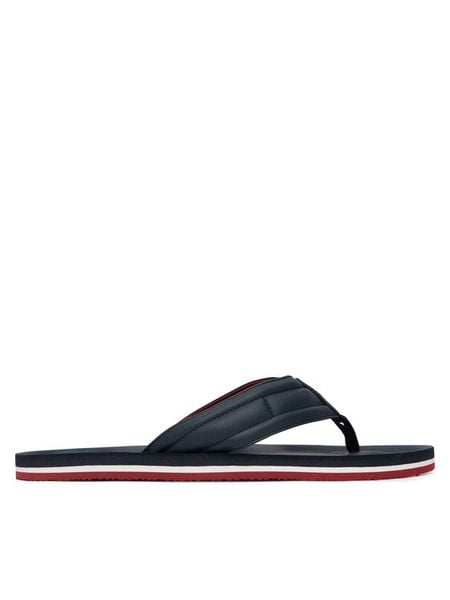 Tommy Hilfiger Japonki Hilfiger Padded Beach Sandal FM0FM05801 Granatowy. Niebieskie klapki i japonki męskie Tommy Hilfiger, z syntetyku. Za 189.99 zł.
