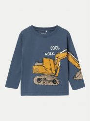 NAME IT Bluzka 13233674 Niebieski Regular Fit. Niebieskie t-shirty chłopięce Name it, bez wzorów, z bawełny, bez ramiączek. Za 69.99 zł.