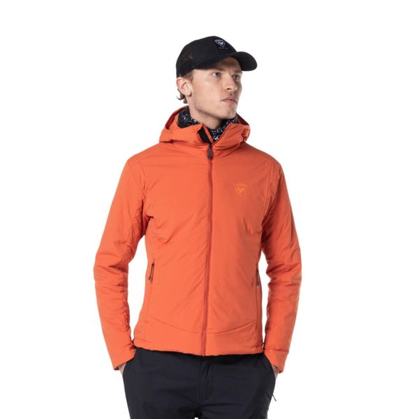 Kurtka narciarska Rossignol męska Opside Hoodie JKT pomarańczowa. Brązowe kurtki męskie Rossignol, m, bez wzorów, bez kaptura. Za 735.00 zł.