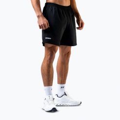 Spodenki treningowe męskie NEBBIA Power. Czarne szorty sportowe męskie Nebbia, l, z elastanu, na fitness i siłownię. Za 249.99 zł.