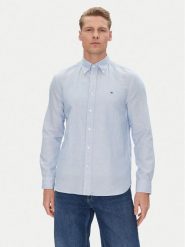 Tommy Hilfiger Koszula MW0MW40704 Błękitny Regular Fit. Niebieskie koszule męskie Tommy Hilfiger, l, bez wzorów, z bawełny, bez kołnierzyka, bez ramiączek. Za 269.99 zł.
