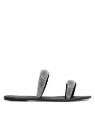 Nine West Klapki WFA2735-1 Srebrny. Szare klapki damskie Nine West, bez wzorów, z materiału, bez obcasa. Za 149.99 zł.