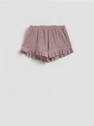 Szorty w kratkę - bordowy. Czerwone szorty damskie Reserved, bez wzorów, z dzianiny. Za 59.99 zł.