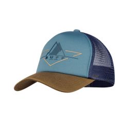 Czapka z daszkiem BUFF® TRUCKER CAP BRAK STONE BLUE. Niebieskie czapki z daszkiem damskie Buff, bez wzorów, z materiału. Za 119.99 zł.