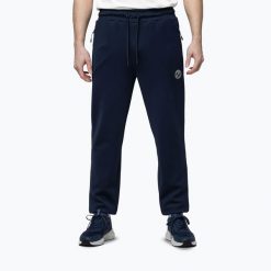Spodnie męskie Pitbull Track San Diego. Niebieskie spodnie materiałowe męskie PITBULL, bez wzorów, z bawełny, eleganckie. Za 199.99 zł.
