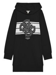 Guess Sukienka codzienna J5YK04 KA6R4 Czarny Regular Fit. Czarne sukienki dziewczęce Guess, z aplikacjami, z bawełny, bez ramiączek. Za 149.99 zł.