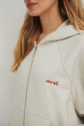 Bluza z kapturem zapinana na zamek w kolorze IVORY - GENESIS-UNI. Brązowe bluzy z kapturem damskie Marsala, m, z bawełny. Za 399.90 zł.