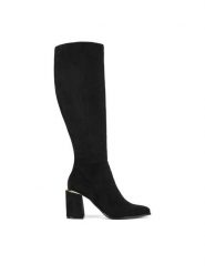 Nine West Kozaki WFA2999-1 Czarny. Czarne kozaki damskie Nine West, z materiału, bez obcasa, na słupku. Za 359.99 zł.