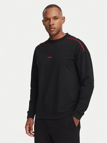 HUGO Bluza Noah 50566160 Czarny Regular Fit. Czarne bluzy bez kaptura męskie Hugo, l, z bawełny. Za 379.99 zł.
