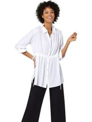 WITT WEIDEN Bluzka w kolorze białym rozmiar: 42. Białe bluzki damskie WITT WEIDEN, bez wzorów, z wiskozy, bez kołnierzyka, bez ramiączek. Za 57.20 zł.