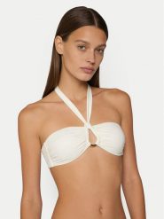 Guess Góra od bikini E6GJ15 KF590 Biały. Białe bikini damskie Guess, z aplikacjami. Za 329.99 zł.