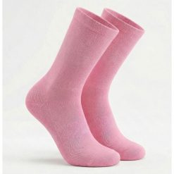 Oddychające skarpety kolarskie/biegowe – Różowe. Czerwone skarpetki damskie C-LAB, bez wzorów. Za 104.50 zł.