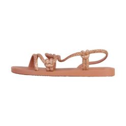 Sandały damskie Ipanema Solar Glow Sand. Czerwone sandały damskie Ipanema, bez wzorów, z materiału, bez obcasa. Za 94.99 zł.