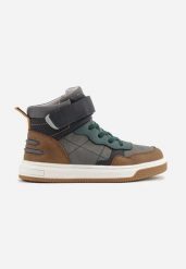 Ciemnobeżowe Botki Vices w Stylu Sneakersów Ozdobione Przeszyciami Fianesa. Brązowe botki dziewczęce Born2be, bez wzorów, z jeansu, bez ramiączek. Za 99.99 zł.
