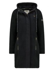 Geographical Norway Płaszcz polarowy "Tartine" w kolorze czarnym rozmiar: L. Czarne płaszcze damskie Geographical Norway, l, bez wzorów, z polaru. Za 265.40 zł.