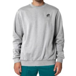 Bluza męska sportowa Lotto HIGH-RISE MELANGE. Szare bluzy bez kaptura męskie Lotto, bez wzorów, sportowe, bez kołnierzyka, bez ramiączek. W wyprzedaży za 129.00 zł.