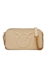 PINKO Torebka Carrie Camera Case Mini 103799 A1LF Beżowy. Brązowe listonoszki damskie Pinko, bez wzorów, ze skóry, bez dodatków. Za 779.99 zł.