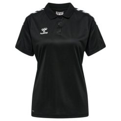 Damska koszulka polo Hummel Functional. Czarne bluzki sportowe damskie HUMMEL, xs, bez wzorów, z materiału, bez ramiączek. Za 166.50 zł.