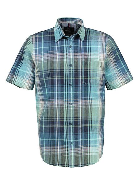 Lerros Koszula w kolorze niebieskim rozmiar: M. Niebieskie koszule męskie Lerros, m, bez wzorów, bez kołnierzyka, bez ramiączek. Za 82.83 zł.