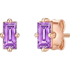 Glanzstücke München Srebrne kolczyki sztyfty srebro wysokiej próby Cyrkonia żółte złoto Kolczyki 1 ct Damski. Szare kolczyki damskie Glanzstücke München, z cyrkonią, pozłacane, na sztyftcie. Za 119.99 zł.